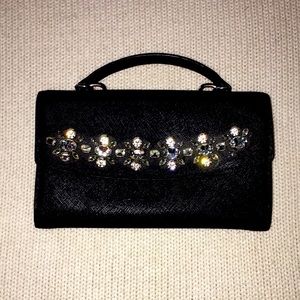 COPY - MICHAEL KORS Evening Rhinestone Black Top Handle